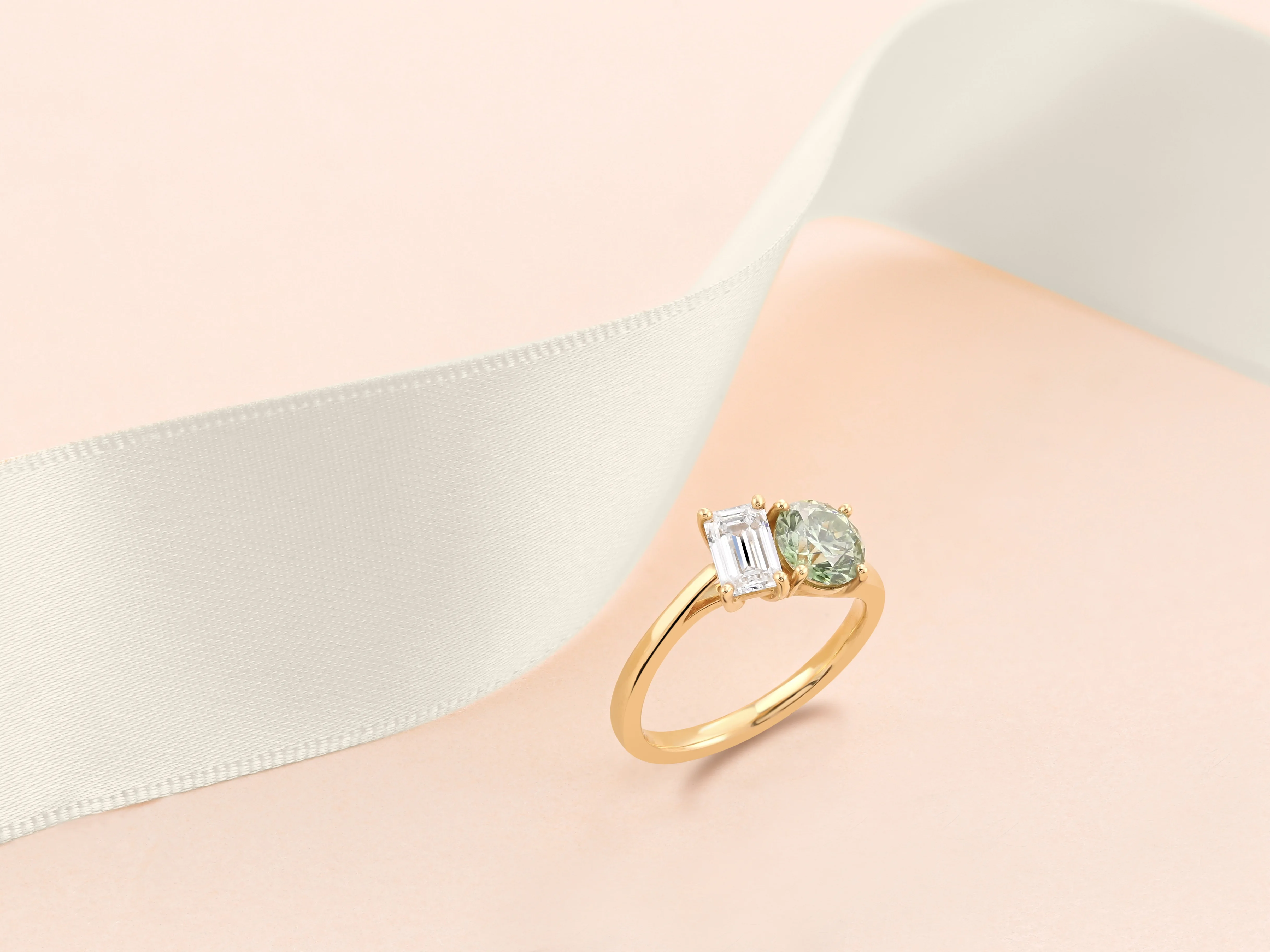 Toi et Moi engagement rings