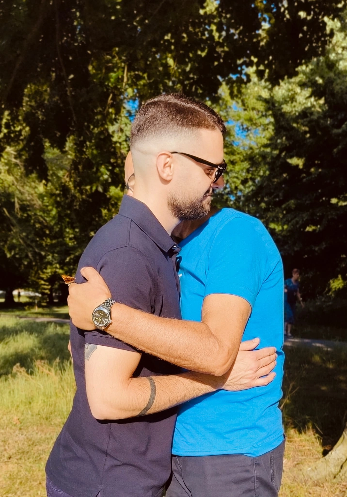 Father and son Father's Day watch moment
